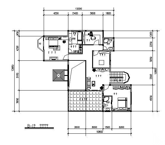 某三层独立别墅建筑方案图cad施工图下载【ID:149918152】