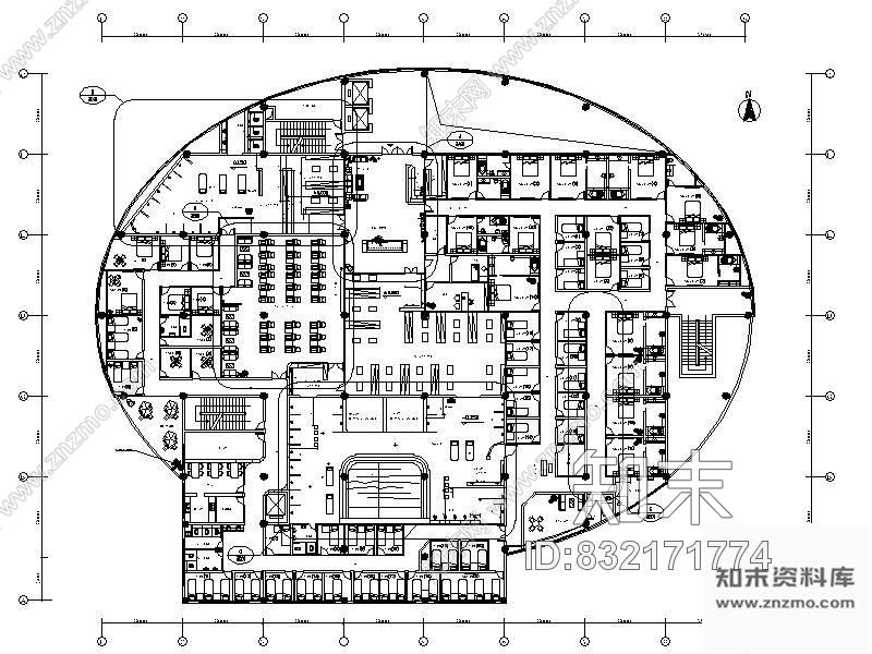 图块/节点洗浴会所平面图施工图下载【ID:832171774】