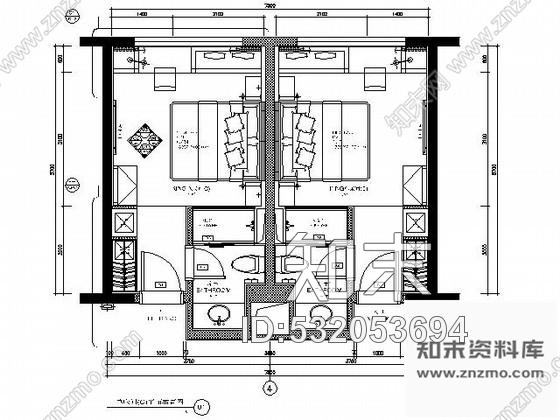 施工图深圳四星级旅游涉外酒店客房部施工图含实景cad施工图下载【ID:532053694】