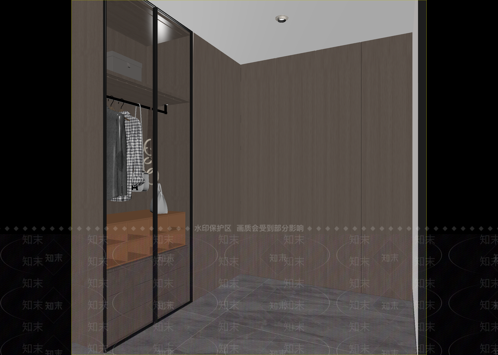 现代衣帽间3D模型下载【ID:1214668162】