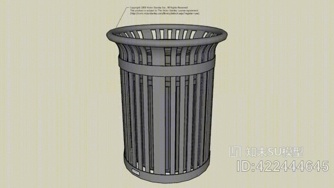 ES-355经济系列24加仑垃圾桶SU模型下载【ID:422444645】