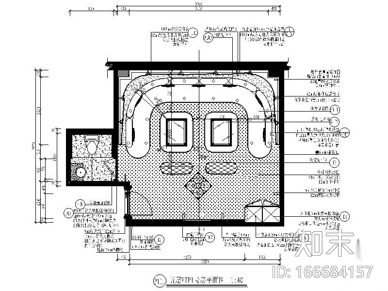 [厦门]豪华夜总会VIP房施工图（含效果）cad施工图下载【ID:166684157】