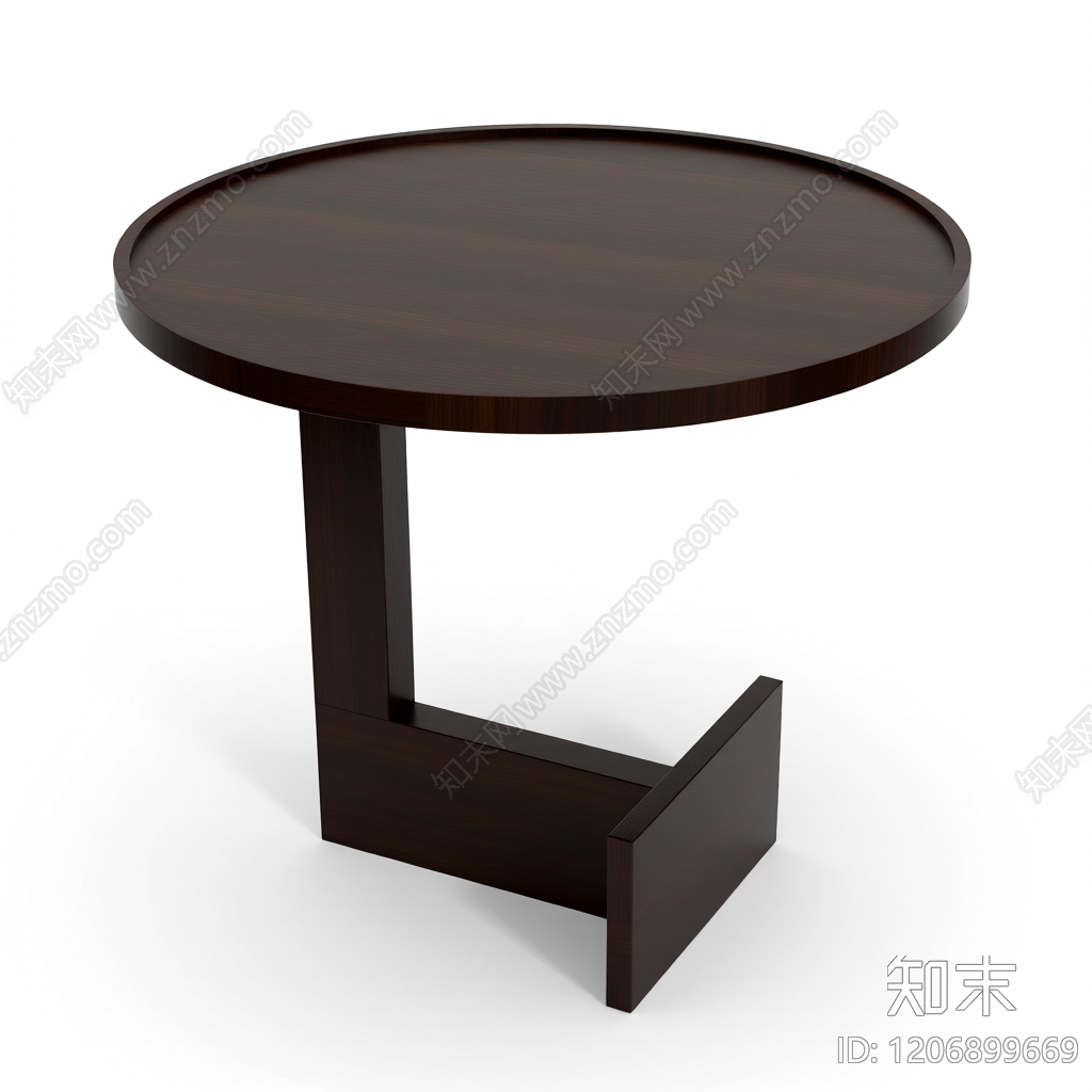 圆形黑色茶几3D模型下载【ID:1206899669】