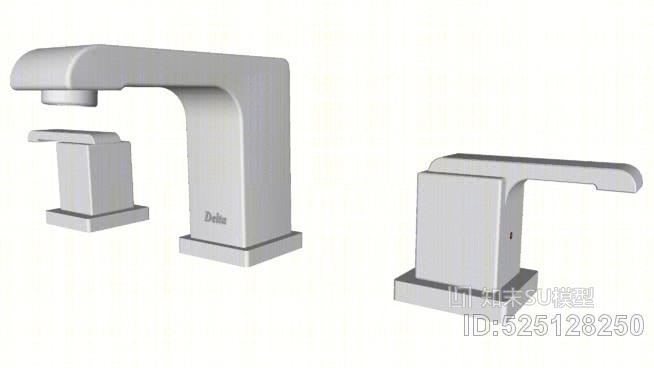 ARZO双手柄广泛的厕所水龙头-铬SU模型下载【ID:525128250】