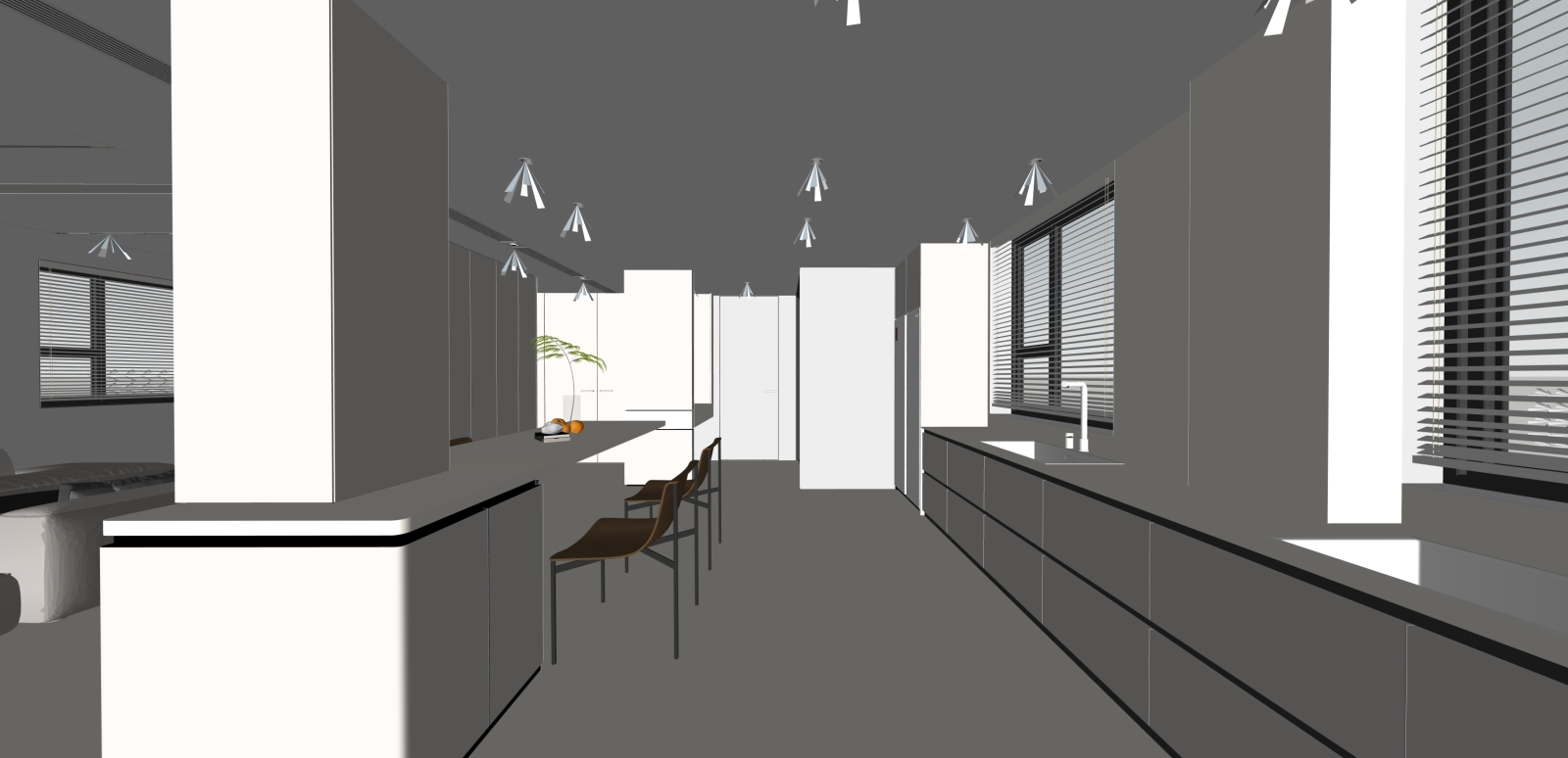 现代家居客厅SU模型下载【ID:1216043481】