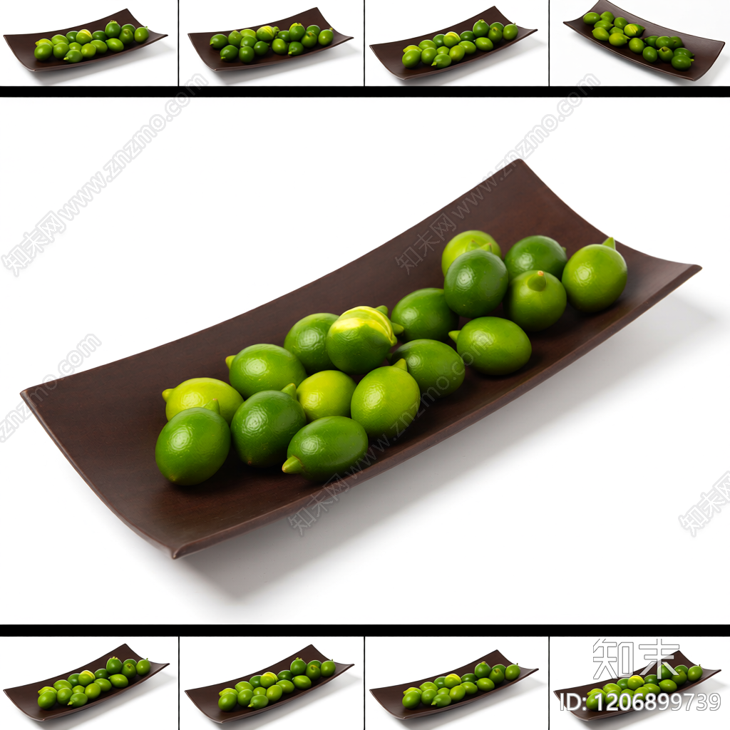 盘中柠檬装饰摆件3D模型下载【ID:1206899739】