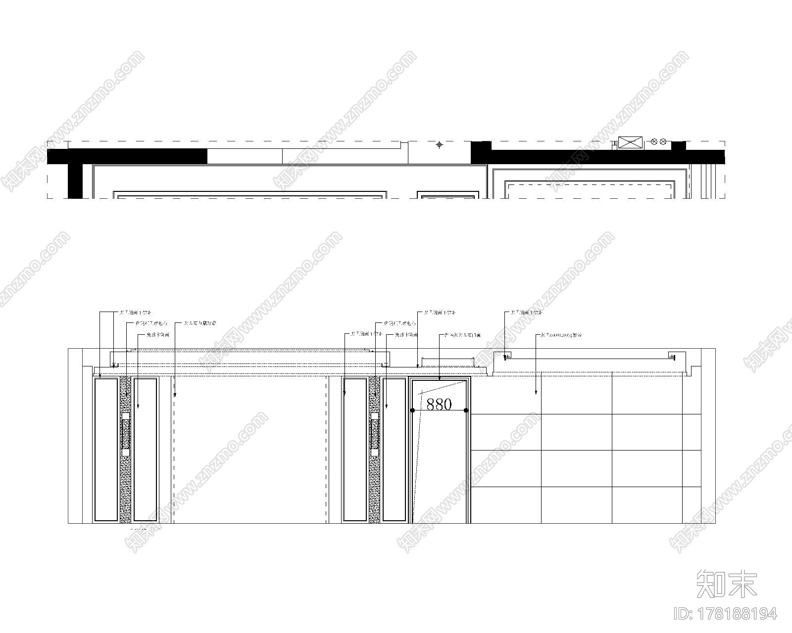 新中式家装|CAD施工图+效果图cad施工图下载【ID:178188194】