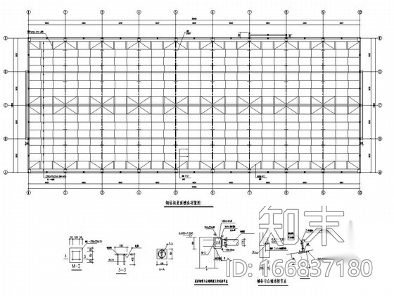 [福建]24米跨钢筋混凝土柱钢梁门式钢架单层厂房（2栋）施工图下载【ID:166837180】