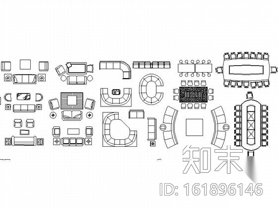 全套常用家居CAD图块下载cad施工图下载【ID:161896146】