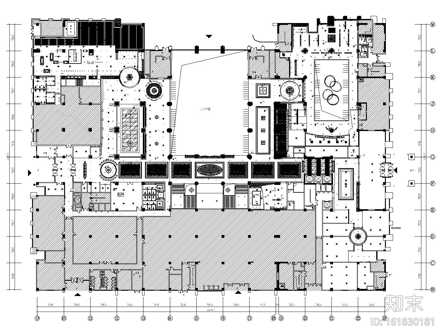 [山东]新中式风格五星级大酒店室内装修施工图（附效果图...cad施工图下载【ID:161830181】