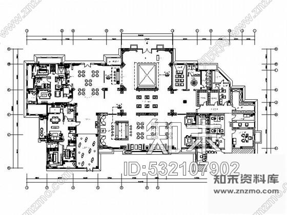 施工图上海豪华欧式风情售楼处室内装修施工图含高清效果图施工图下载【ID:532107902】