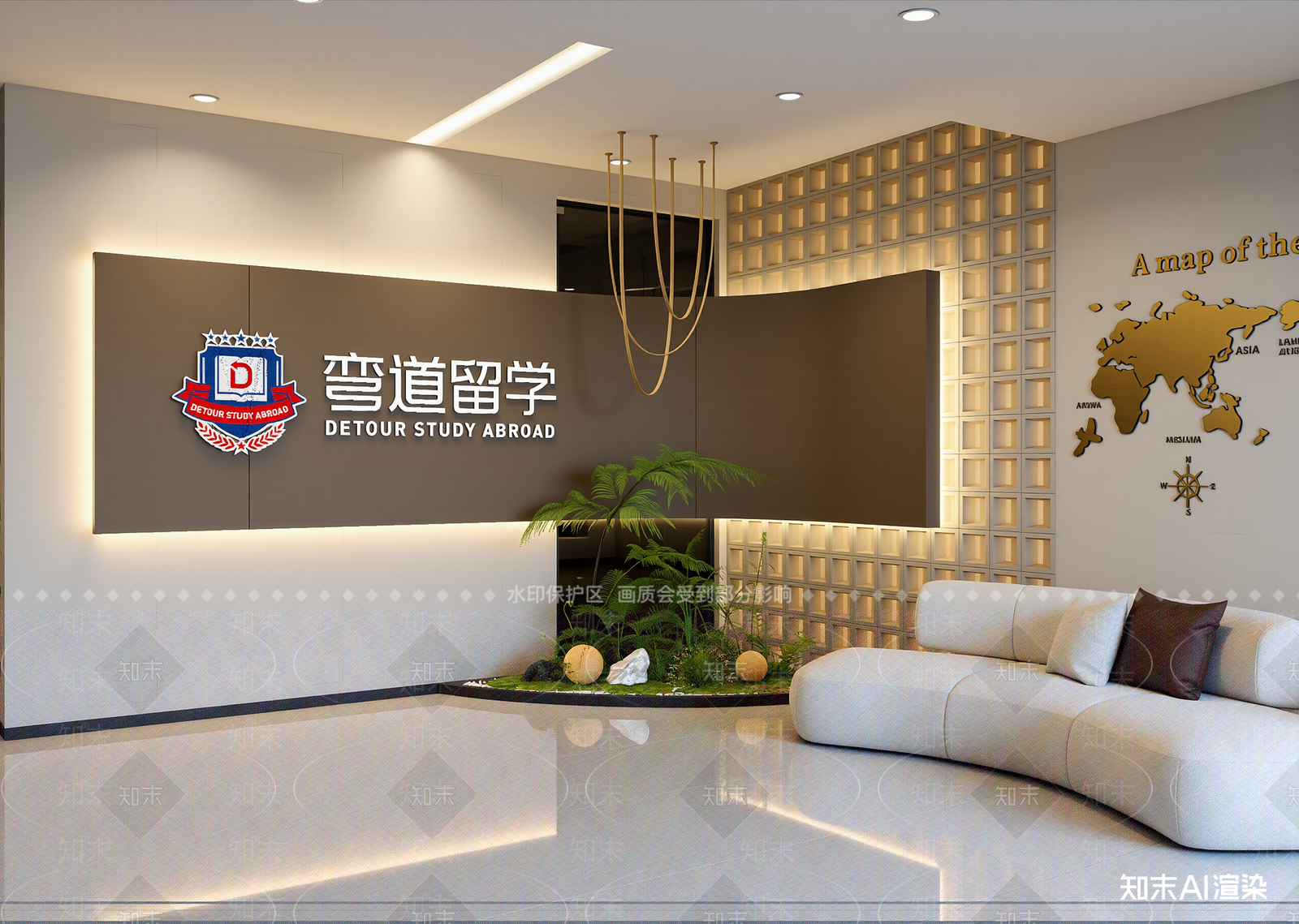 现代接待室3D模型下载【ID:1214630908】