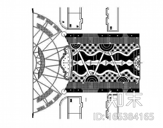 陕西某小区入口景观水电图cad施工图下载【ID:165384165】