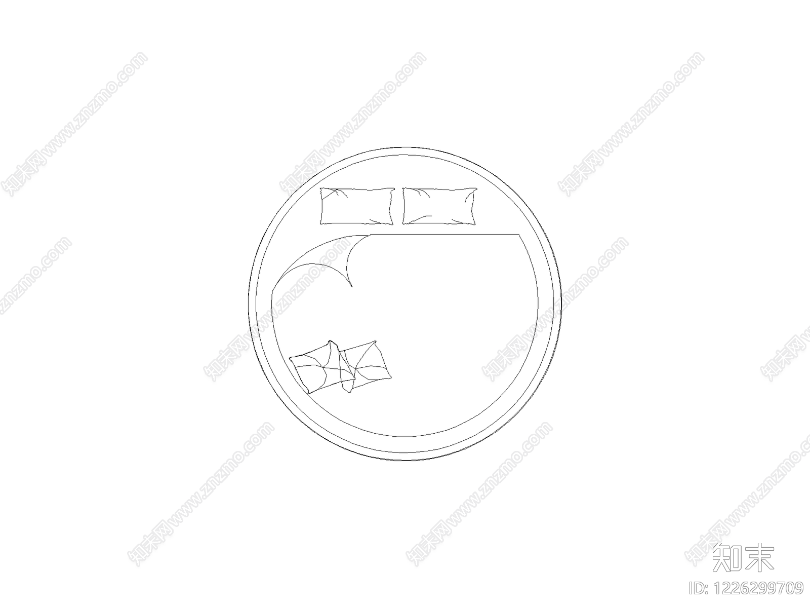 现代床CAD图纸