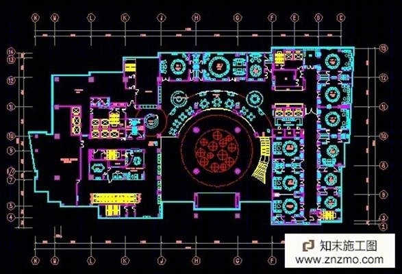 某酒楼平面图cad施工图下载【ID:36949562】