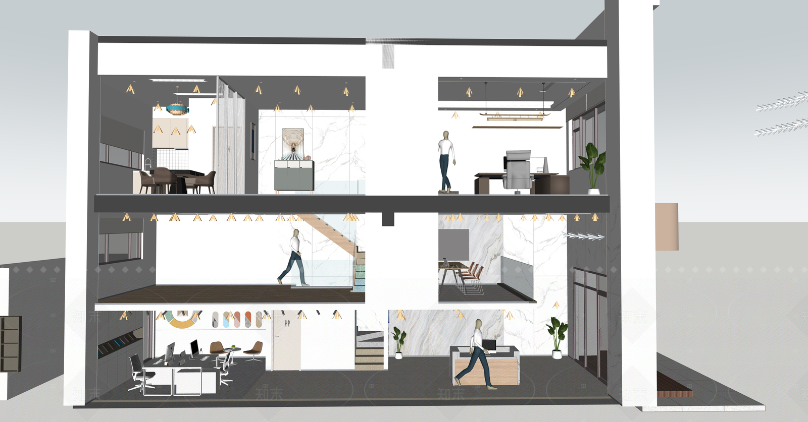 现代家居专卖店SU模型下载【ID:1216062364】