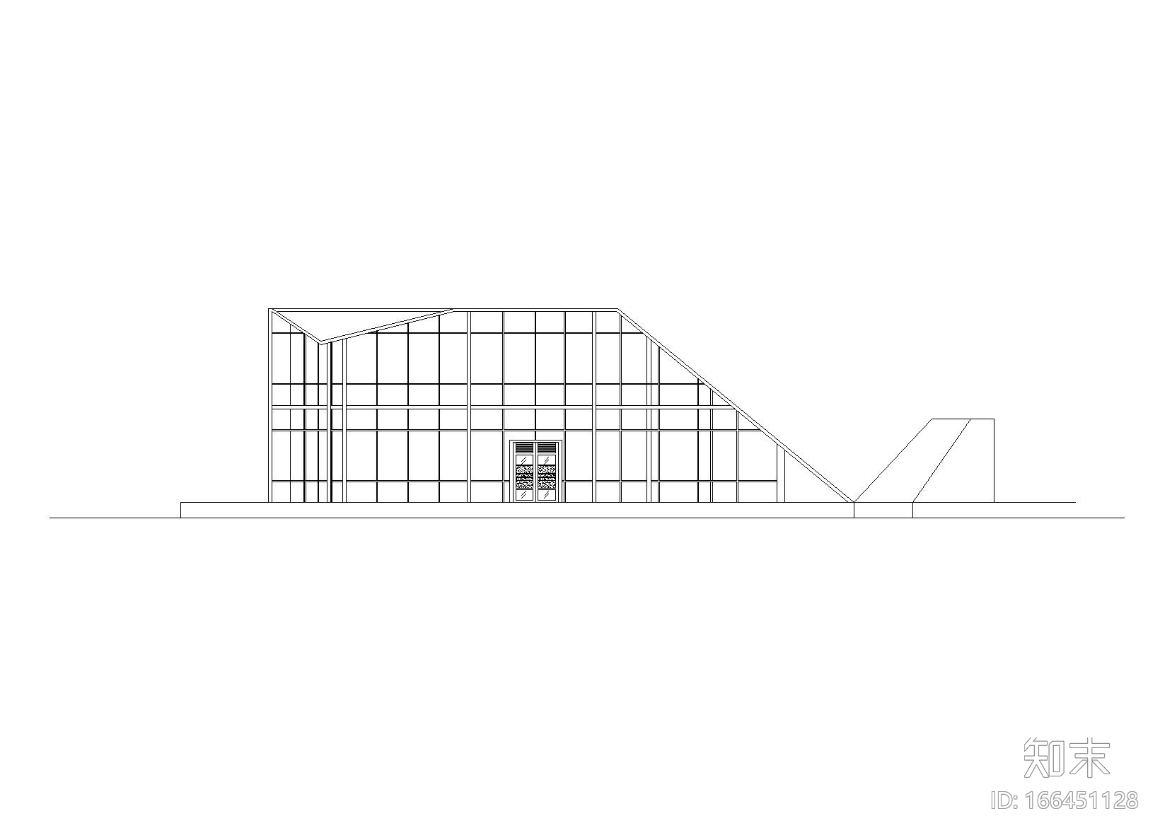 二层休息室建筑施工图设计cad施工图下载【ID:166451128】