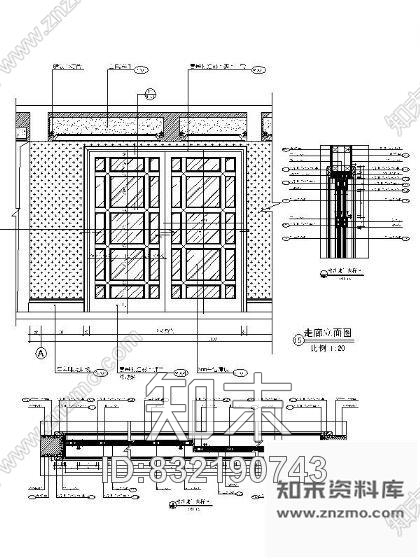 图块/节点走廊移动趟门详图cad施工图下载【ID:832190743】