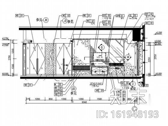 [河北]某五星级豪华酒店异型房室内装修施工图施工图下载【ID:161948193】