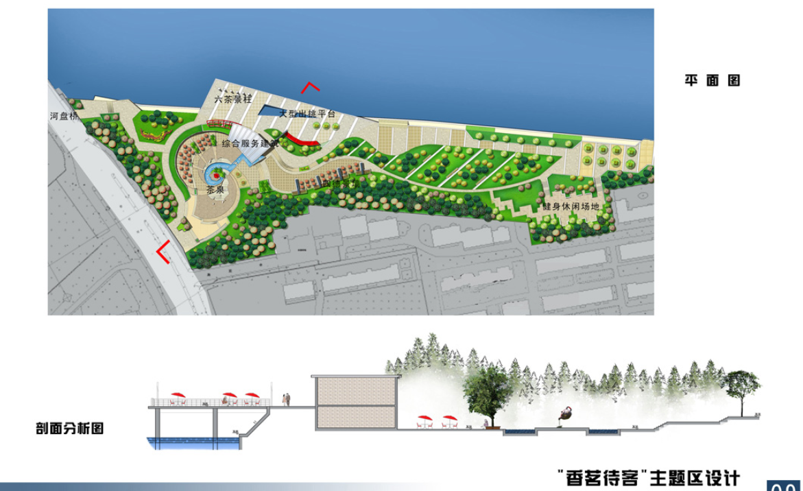 [浙江]金华市城南桥至河盘桥段滨河景观设计竞标方案汇总...cad施工图下载【ID:160922113】