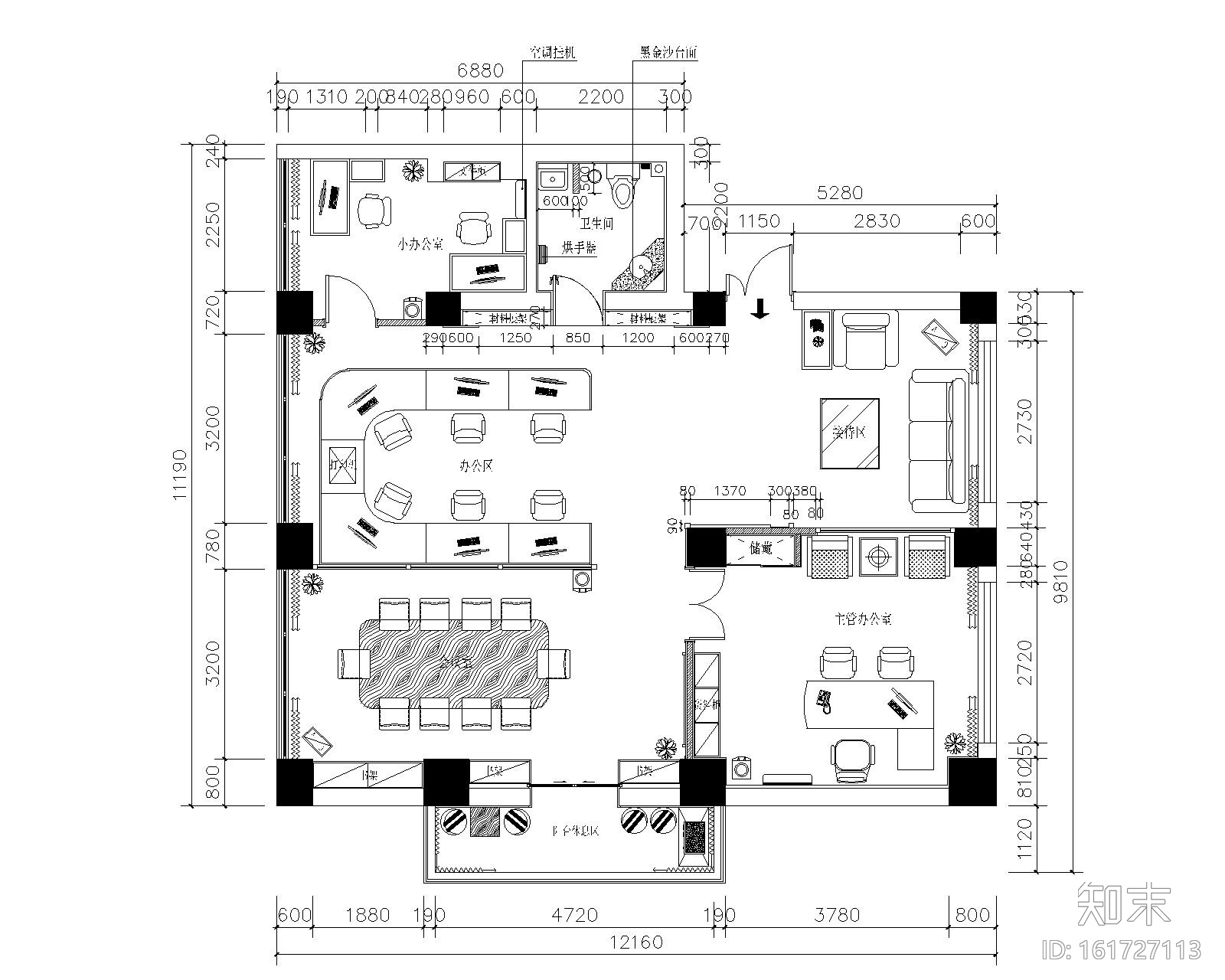 世家星城办公室装修全套CAD施工图施工图下载【ID:161727113】