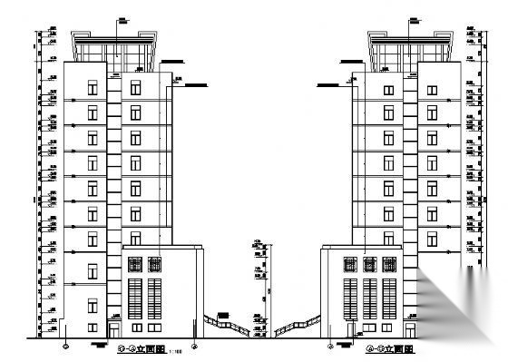 山西办公楼建筑施工图cad施工图下载【ID:151434123】