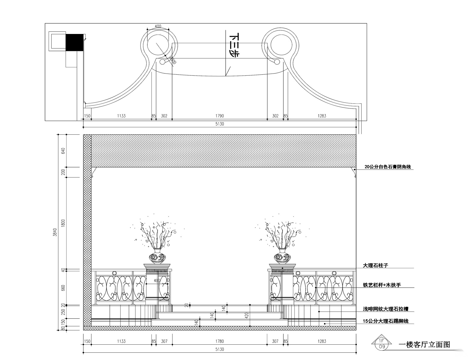 300平米欧式风格独栋别墅装修施工图+效果图cad施工图下载【ID:160067157】