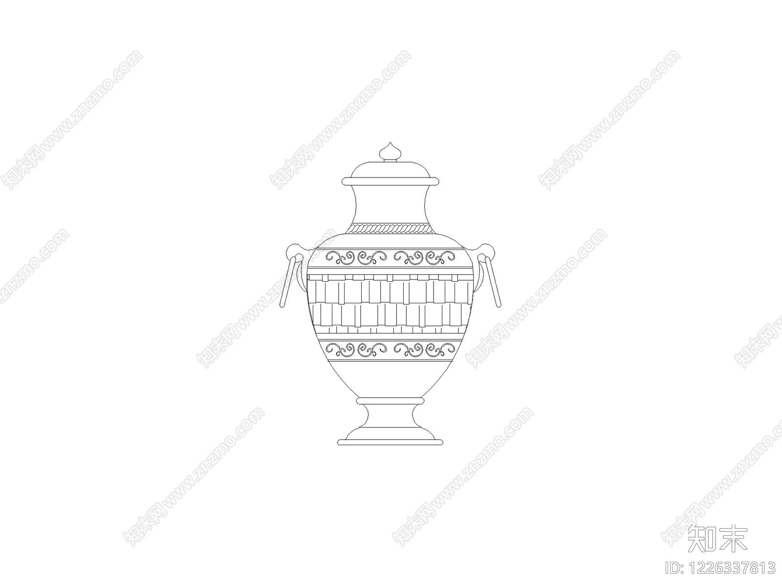 现代摆件CAD图纸