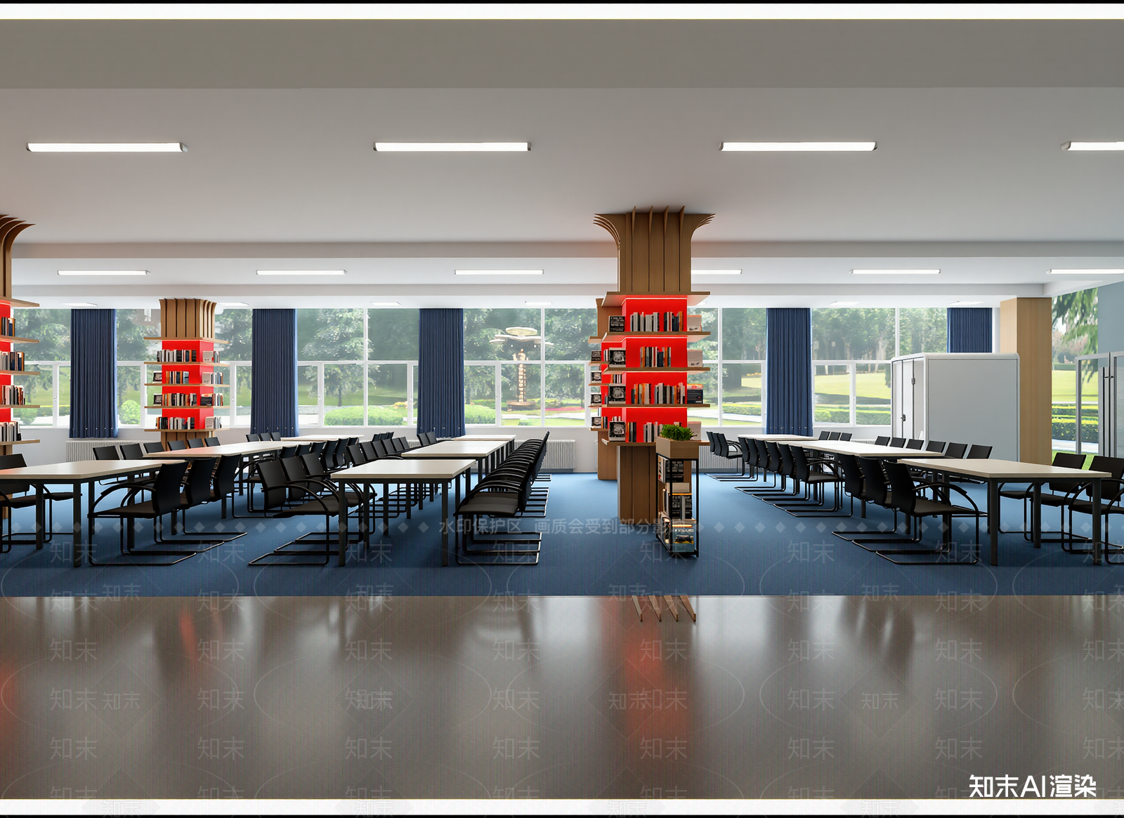 现代教室3D模型下载【ID:1214272633】