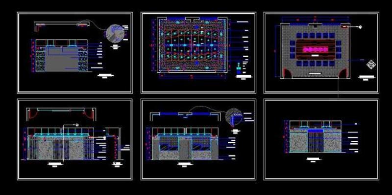 cad小会议室装修图图片施工图下载【ID:149731166】