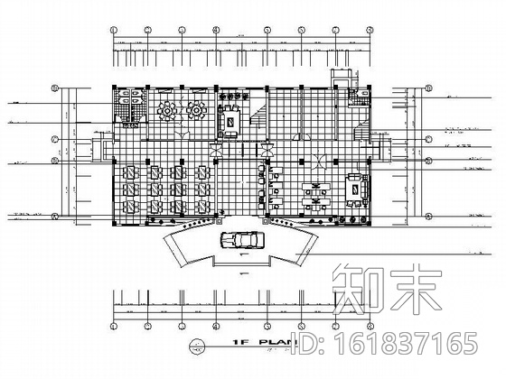 某纺织业办公楼装修图cad施工图下载【ID:161837165】