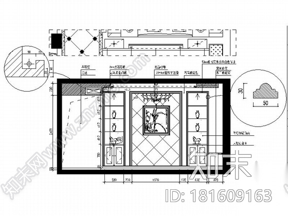 某高档奢华欧式五室两厅装修图cad施工图下载【ID:181609163】