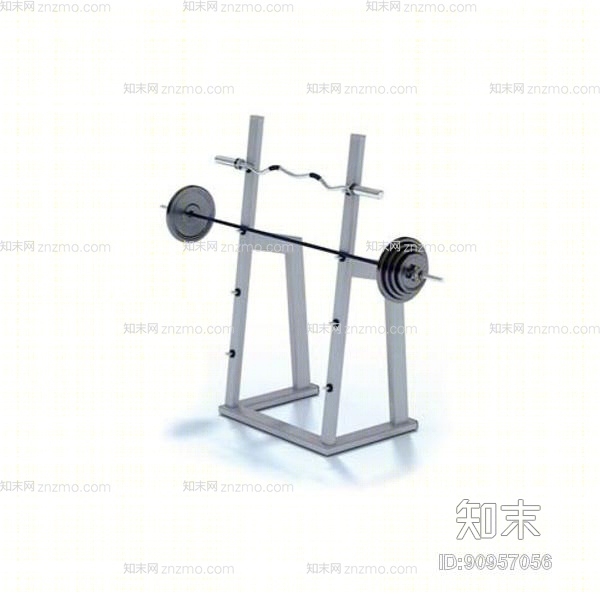 黑色金属健身器材3D模型下载【ID:90957056】
