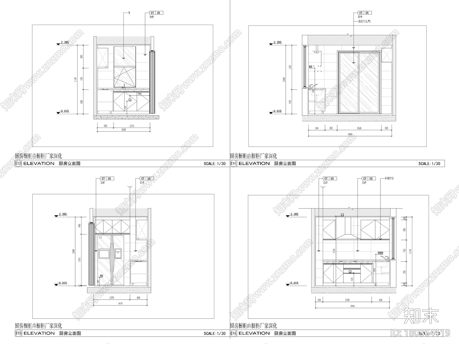 [江苏]102㎡二居室家装样板间装修施工图cad施工图下载【ID:180364119】