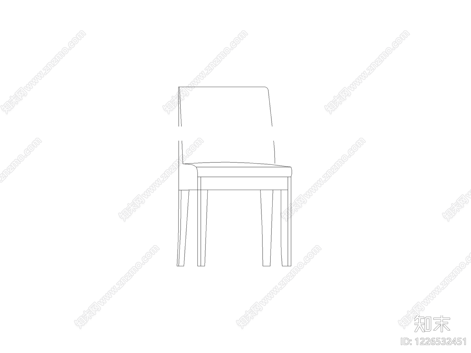 现代椅子CAD图纸
