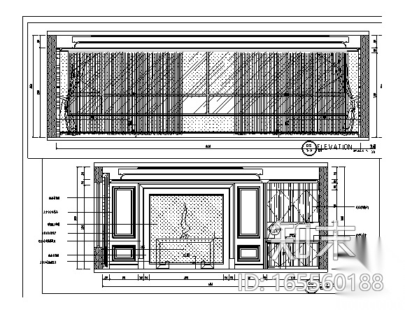 [无锡]欧式四室二厅三卫住宅室内设计施工图（含效果图）cad施工图下载【ID:165560188】