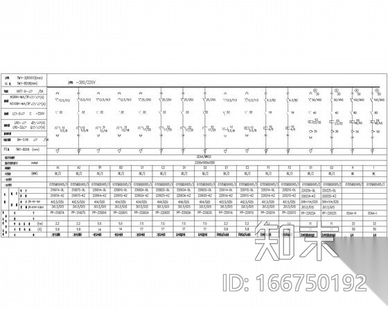 工业项目低压配电设备二次控制原理图（含PLC梯形图及端...cad施工图下载【ID:166750192】