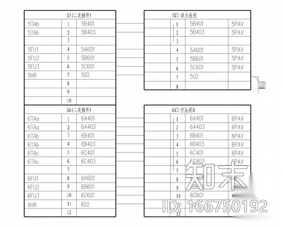 工业项目低压配电设备二次控制原理图（含PLC梯形图及端...cad施工图下载【ID:166750192】