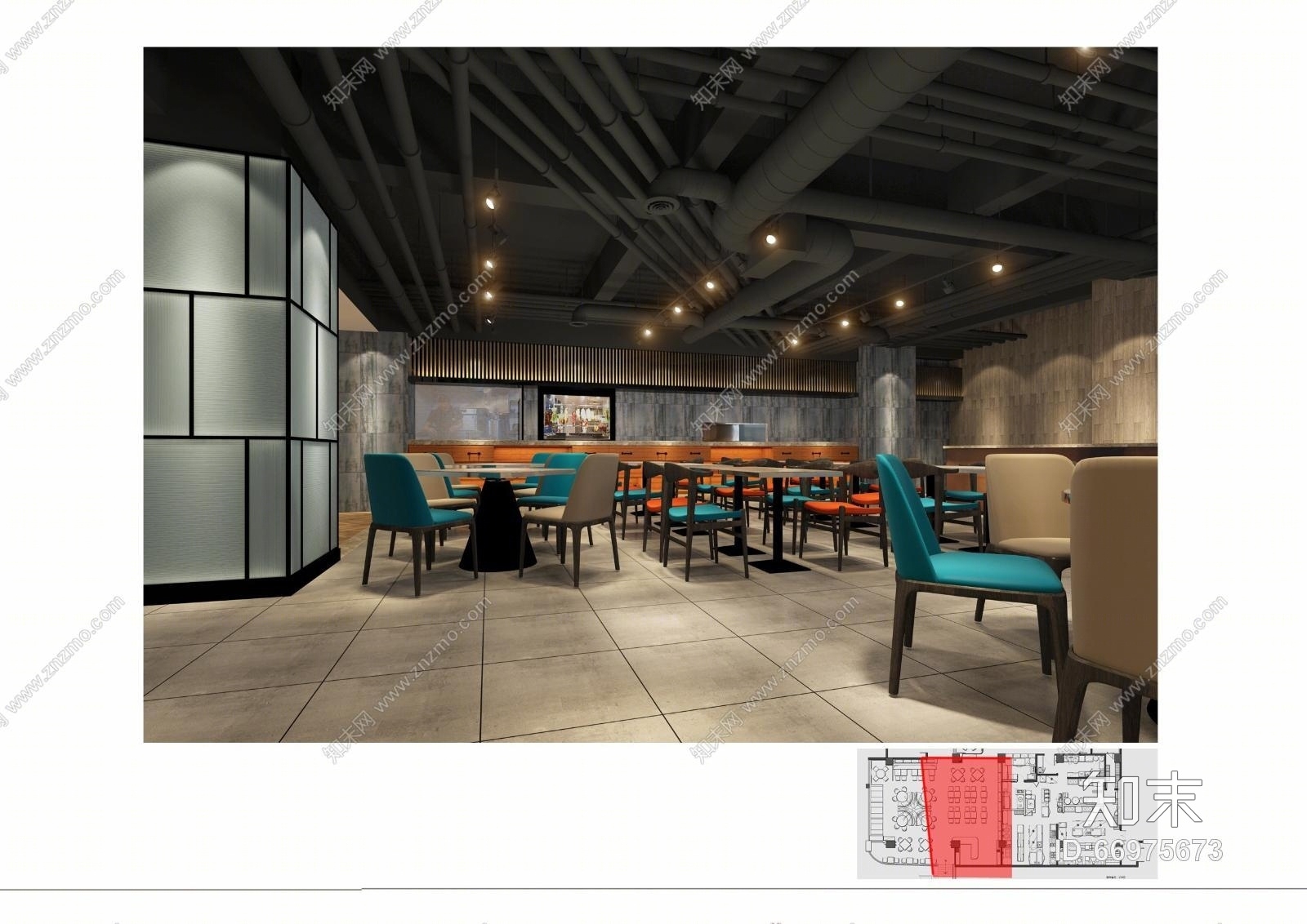 香港靓点餐饮茶餐厅全套CAD施工图+6张效果图+清单预算cad施工图下载【ID:66975673】