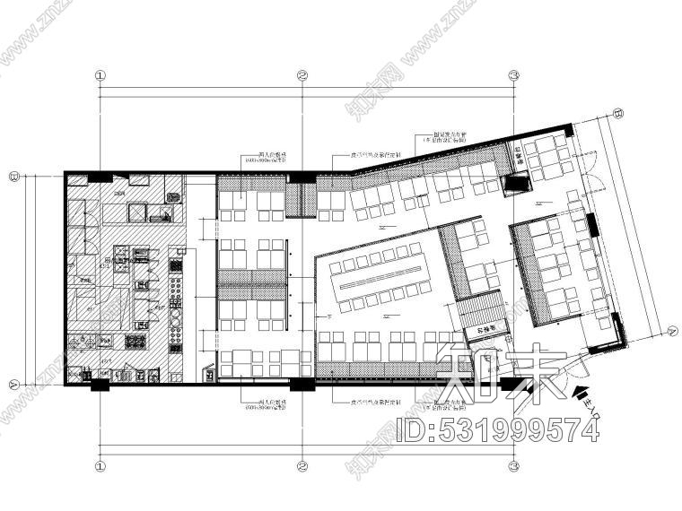 新中式餐饮空间装修施工图附效果图+概念方案cad施工图下载【ID:531999574】