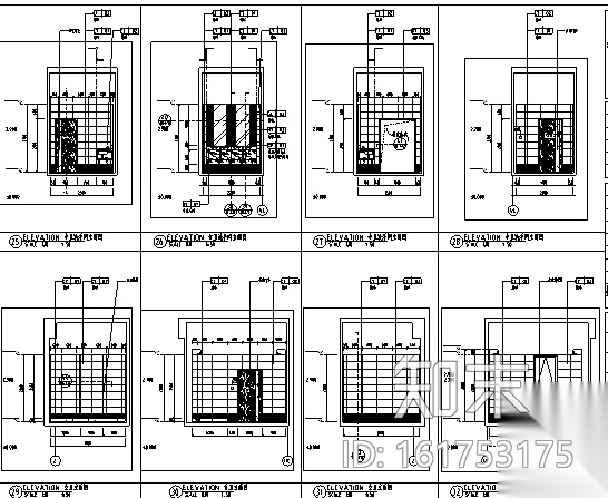 [长沙]现代风格办公空间设计施工图（含效果图）cad施工图下载【ID:161753175】