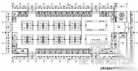 苏州某农贸市场室内装修给排水设计cad施工图下载【ID:166102122】