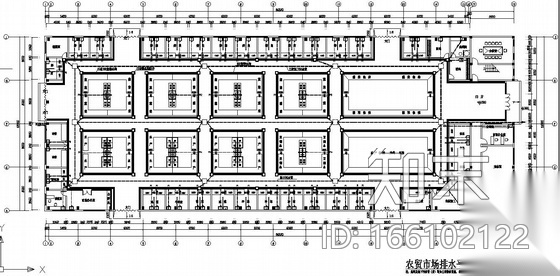 苏州某农贸市场室内装修给排水设计cad施工图下载【ID:166102122】