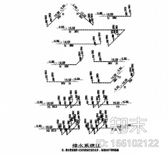 苏州某农贸市场室内装修给排水设计cad施工图下载【ID:166102122】