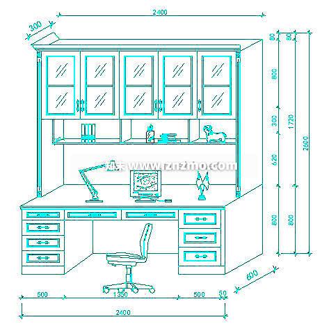 书柜施工图下载【ID:181456113】
