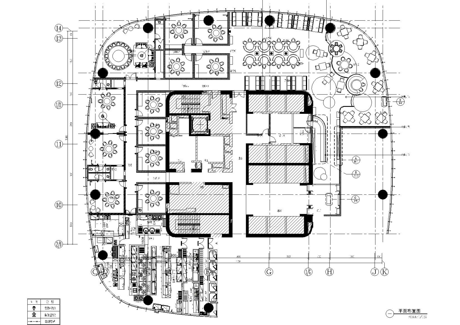 五月最新大型餐饮空间设计施工图cad施工图下载【ID:160712153】