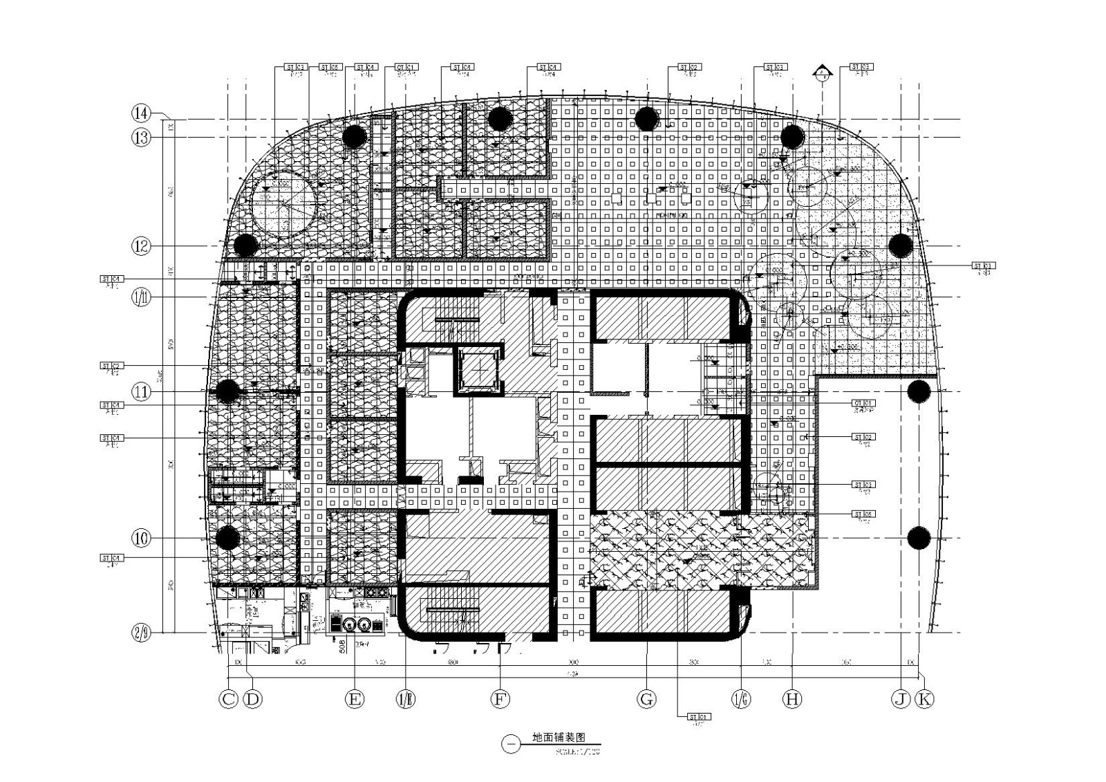 五月最新大型餐饮空间设计施工图cad施工图下载【ID:160712153】