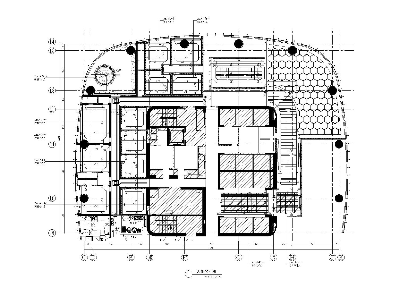 五月最新大型餐饮空间设计施工图cad施工图下载【ID:160712153】