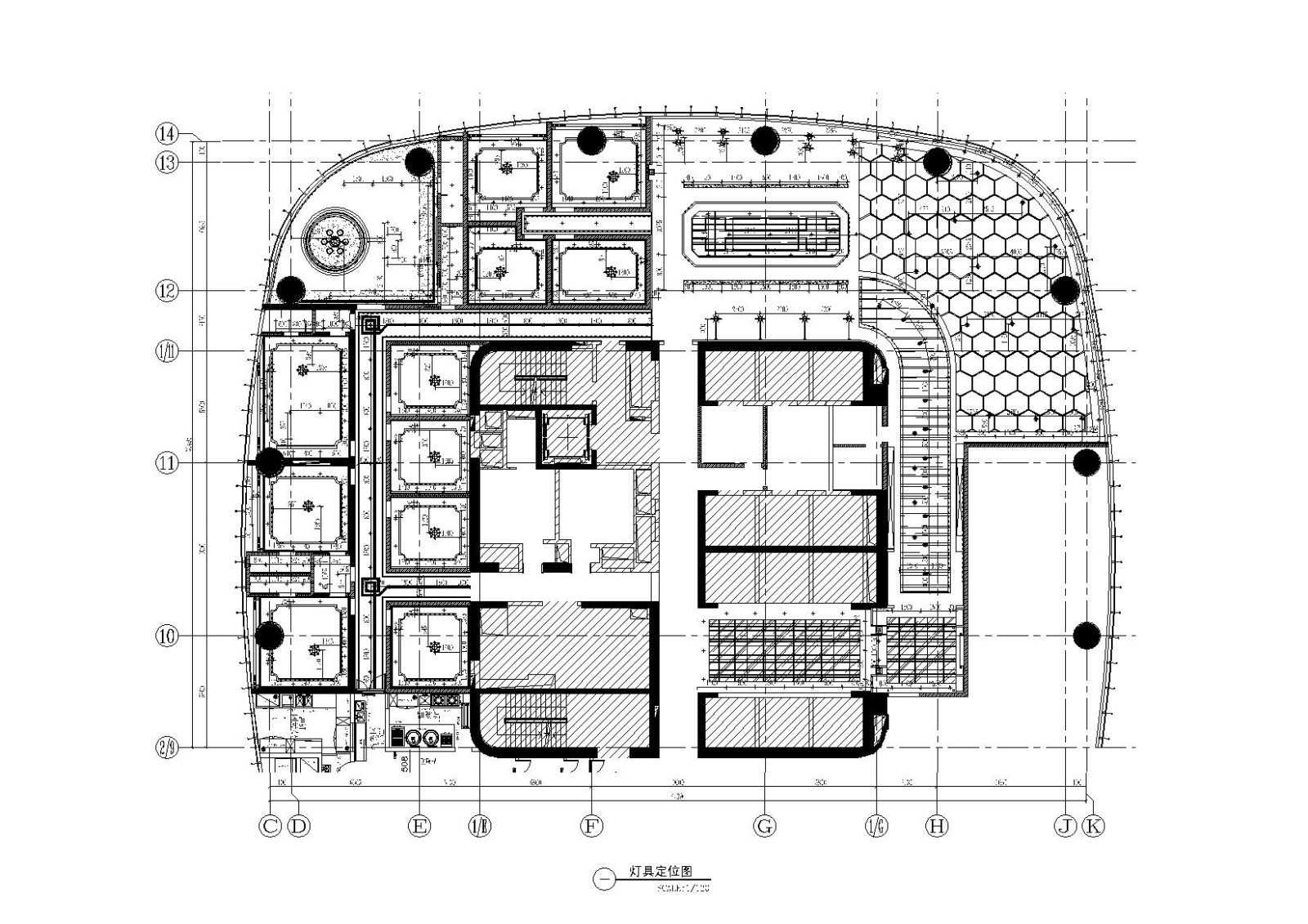 五月最新大型餐饮空间设计施工图cad施工图下载【ID:160712153】