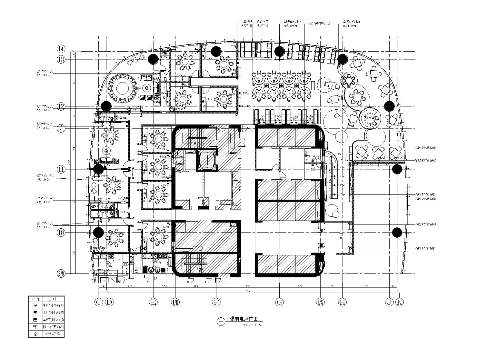 五月最新大型餐饮空间设计施工图cad施工图下载【ID:160712153】